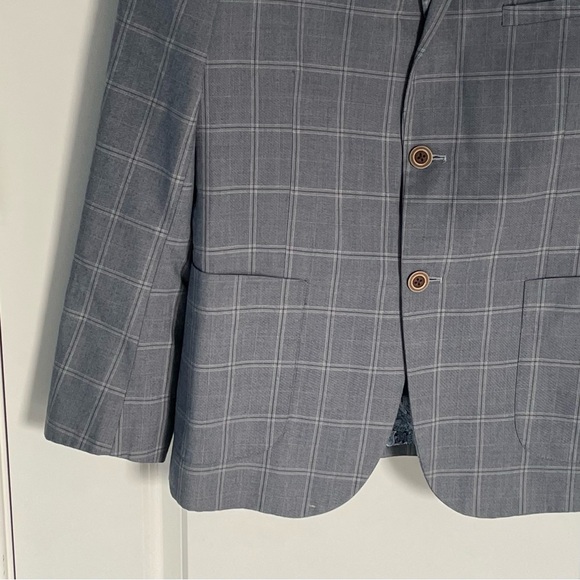 Paisley & Gray Slim Fit 2-Button Plaid Sport Coat Blazer Jacket 35408 - Picture 4 of 15